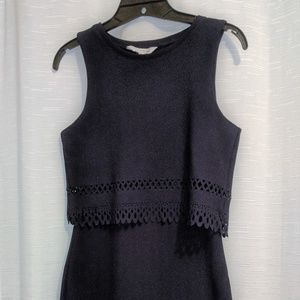 Navy Blue Form Fitted Party Dress